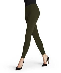 FALKE Damen Leggings Seamless Fein blickdicht einfarbig 1 Stück, Grün (Artichoke 7436), S von FALKE