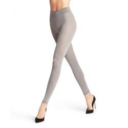 FALKE Damen Leggings Softmerino W LE Wolle einfarbig 1 Stück, Grau (Light Grey Melange 3830), 38-40 von FALKE