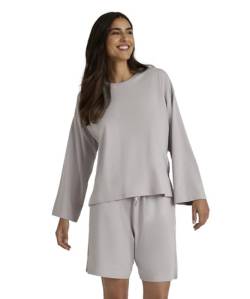 FALKE Damen Pullover Loungewear Crew Neck W L/S PU Modal Baumwolle weich hautfreundlich 1 Stück, Lila (Dusty Iris 8241), M/L von FALKE