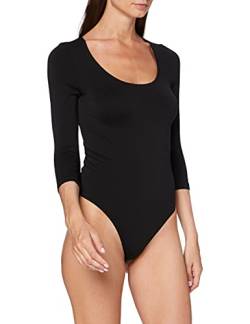 FALKE Damen Shapewear Ganzkörper-Body Stringbody W BO Baumwolle Langarmbody 1 Stück, Schwarz (Black 3009), L von FALKE