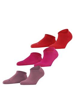 FALKE Damen Sneakersocken Cool Kick Sneaker 3-Pack W SO weich atmungsaktiv schnelltrocknend kurz einfarbig 3 Paar, Mehrfarbig (Sortiment 0010), 35-36 von FALKE