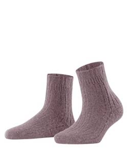 FALKE Damen Socken Bedsock Rib W SO Wolle Kaschmir dick gemustert 1 Paar, Rot (Brick 8770), 39-42 von FALKE