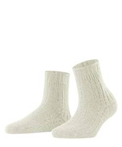 FALKE Damen Socken Bedsock Rib W SO Wolle Kaschmir dick gemustert 1 Paar, Weiß (Off-White 2049), 35-38 von FALKE