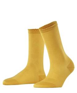 FALKE Damen Socken Bold Dot W SO Baumwolle einfarbig 1 Paar, Gelb (Hot Ray 1282), 35-38 von FALKE