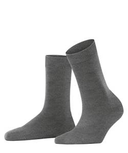 FALKE Damen Socken ClimaWool W SO Lyocell Schurwolle einfarbig 1 Paar, Grau (Light Grey Melange 3216), 39-40 von FALKE