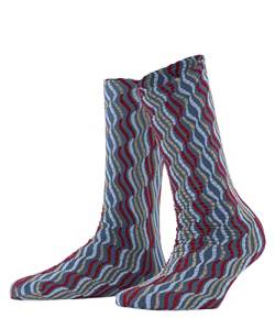 FALKE Damen Socken Hallucinate 30 DEN W SO Transparent gemustert 1 Paar, Blau (Deep Sea 6501), 35-38 von FALKE