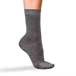 FALKE Damen Socken No. 1 Finest W SO Kaschmir einfarbig 1 Paar, Grau (Light Grey Melange 3390), 35-36 von FALKE