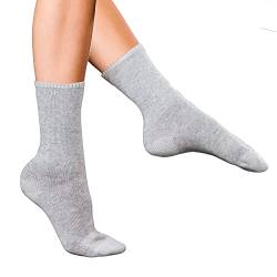 FALKE Damen Socken No. 1 W SO Kaschmir einfarbig 1 Paar, Grau (Marengo 3391), 37-38 von FALKE