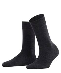 FALKE Damen Socken Sensitive Berlin W SO Wolle Baumwolle mit Komfortbund 1 Paar, Grau (Anthracite Melange 3085) neu - umweltfreundlich, 35-38 von FALKE