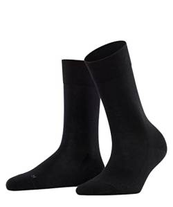 FALKE Damen Socken Sensitive London W SO Baumwolle mit Komfortbund 1 Paar, Schwarz (Black 3000) neu - umweltfreundlich, 39-42 von FALKE