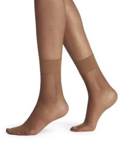 FALKE Damen Socken Shelina 12 DEN W SO ultra-transparent einfarbig 1 Paar, Braun (Hazel 5187), 39-42 von FALKE