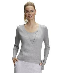 FALKE Damen Strickjacke YOGA Wickeljacke W JA Seide Baumwolle feuchtigkeitsregulierend 1 Stück, Grau (Light Grey 3106), XL/XXL von FALKE