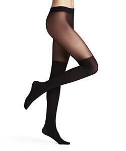 FALKE Damen Strumpfhose Overknee Weiches Material blickdicht einfarbig 1 Stück, Schwarz (Black 3009), S-M von FALKE