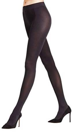 FALKE Damen Strumpfhose Seidenglatt 80 DEN W TI blickdicht einfarbig 1 Stück, Schwarz (Black 3009), S-M von FALKE