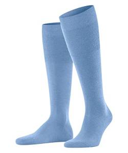 FALKE Herren Kniestrümpfe Airport M KH Wolle Baumwolle lang einfarbig 1 Paar, Blau (Cornflower Blue 6554), 45-46 von FALKE