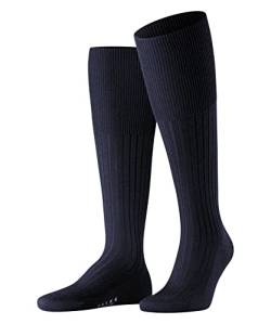 FALKE Herren Kniestrümpfe Bristol Pure M KH Wolle lang einfarbig 1 Paar, Blau (Dark Navy 6370), 43-44 von FALKE