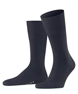 FALKE Herren Socken Airport M SO Wolle Baumwolle einfarbig 1 Paar, Blau (Dark Blue Melange 6688), 43-44 von FALKE