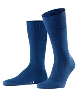 FALKE Herren Socken Airport M SO Wolle Baumwolle einfarbig 1 Paar, Blau (Royal Blue 6000), 39-40 von FALKE