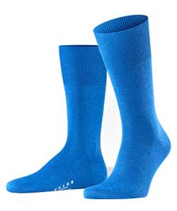 FALKE Herren Socken Airport M SO Wolle Baumwolle einfarbig 1 Paar, Blau (Sapphire 6055), 43-44 von FALKE