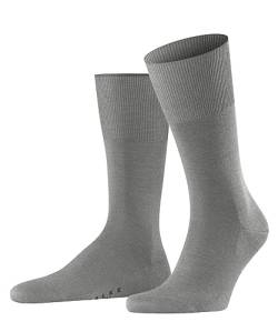 FALKE Herren Socken Airport M SO Wolle Baumwolle einfarbig 1 Paar, Grau (Lunar 3225), 43-44 von FALKE