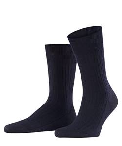 FALKE Herren Socken Bristol Pure M SO Wolle einfarbig 1 Paar, Blau (Dark Navy 6370), 39-40 von FALKE