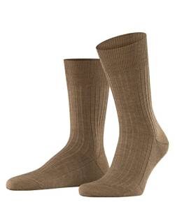 FALKE Herren Socken Bristol Pure M SO Wolle einfarbig 1 Paar, Braun (Nutmeg Melange 5410), 41-42 von FALKE