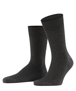 FALKE Herren Socken Bristol Pure M SO Wolle einfarbig 1 Paar, Grau (Anthracite Melange 3080), 43-44 von FALKE