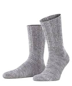 FALKE Herren Socken Brooklyn M SO Baumwolle einfarbig 1 Paar, Grau (Metal Grey 3463), 43-46 von FALKE