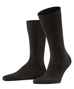 FALKE Herren Socken Family M SO nachhaltige biologische Baumwolle einfarbig 1 Paar, Braun (Dark Brown 5450) neu - umweltfreundlich, 39-42 von FALKE