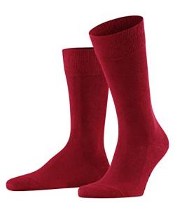 FALKE Herren Socken Family M SO nachhaltige biologische Baumwolle einfarbig 1 Paar, Rot (Scarlet 8228) neu - umweltfreundlich, 39-42 von FALKE