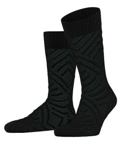 FALKE Herren Socken Loom Flair, Baumwolle Wolle, 1 Paar, Schwarz (Black 3000), 39-40 von FALKE