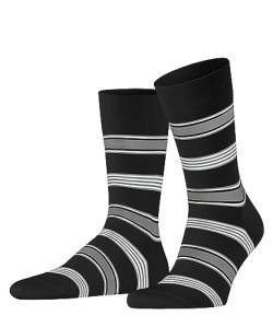 FALKE Herren Socken Marina Stripe Biologische Baumwolle gemustert 1 Paar, Schwarz (Black 3000), 43-44 von FALKE