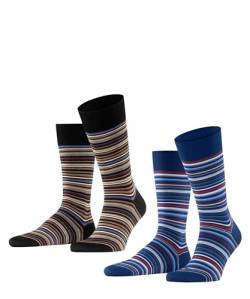 FALKE Herren Socken Microblock Bundle 2-Pack Baumwolle gemustert 2 Paar, Mehrfarbig (Sortiment 0010), 39-40 von FALKE