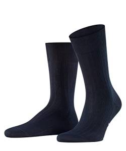 FALKE Herren Socken Milano M SO Fil d´Écosse Baumwolle gemustert 1 Paar, Blau (Dark Navy 6370), 41-42 von FALKE