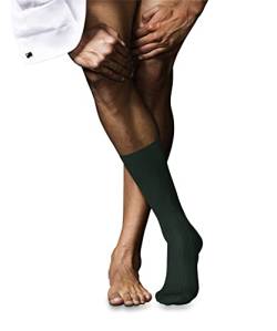 FALKE Herren Socken No. 10 M SO Pure Fil d´Écosse Baumwolle einfarbig 1 Paar, Grün (Hunter Green 7441), 39-40 von FALKE