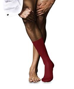 FALKE Herren Socken No. 10 M SO Pure Fil d´Écosse Baumwolle einfarbig 1 Paar, Rot (Cardinal 8156), 39-40 von FALKE