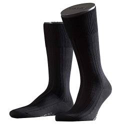 FALKE Herren Socken No. 13 M SO feinste Piuma Baumwolle einfarbig 1 Paar, Schwarz (Black 3000), 41-42 von FALKE