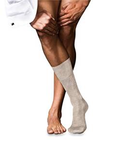 FALKE Herren Socken No. 9 M SO Pure Fil d´Écosse Baumwolle einfarbig 1 Paar, Beige (Wheat Melange 4087), 43-44 von FALKE