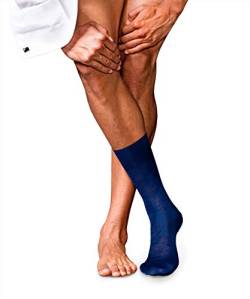 FALKE Herren Socken No. 9 M SO Pure Fil d´Écosse Baumwolle einfarbig 1 Paar, Blau (Royal Blue 6000), 41-42 von FALKE