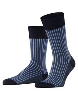 FALKE Herren Socken Oxford Stripe M SO Baumwolle gemustert 1 Paar, Blau (Dark Navy 6375), 39-40 von FALKE