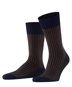 FALKE Herren Socken Oxford Stripe M SO Baumwolle gemustert 1 Paar, Lila (Plum 6130), 41-42 von FALKE