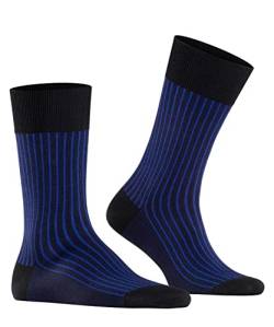 FALKE Herren Socken Oxford Stripe M SO Baumwolle gemustert 1 Paar, Schwarz (Black 3000), 41-42 von FALKE