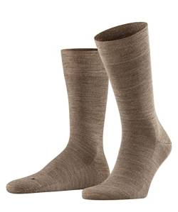 FALKE Herren Socken Sensitive Berlin, Wolle Baumwolle, 1 Paar, Braun (Nutmeg Mel 5410), 47-50 von FALKE