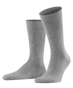 FALKE Herren Socken Sensitive London M SO Baumwolle mit Komfortbund 1 Paar, Grau (Light Grey Melange 3390) neu - umweltfreundlich, 47-50 von FALKE