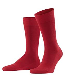 FALKE Herren Socken Sensitive London M SO Baumwolle mit Komfortbund 1 Paar, Rot (Scarlet 8228) neu - umweltfreundlich, 43-46 von FALKE
