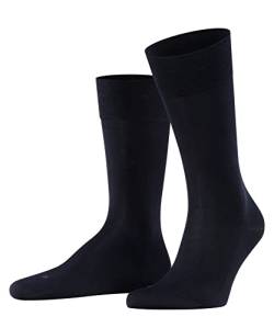 FALKE Herren Socken Sensitive Malaga, Fil d´Écosse Baumwolle, 1 Paar, Blau (Dark Navy 6370), 43-46 von FALKE