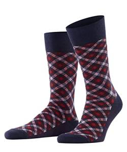 FALKE Herren Socken Smart Check M SO Baumwolle gemustert 1 Paar, Blau (Midnight 6414), 39-42 von FALKE