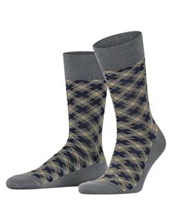 FALKE Herren Socken Smart Check M SO Baumwolle gemustert 1 Paar, Grau (Dust 3176), 43-46 von FALKE