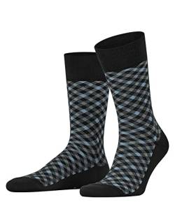 FALKE Herren Socken Smart Check M SO Baumwolle gemustert 1 Paar, Schwarz (Black 3000), 39-42 von FALKE