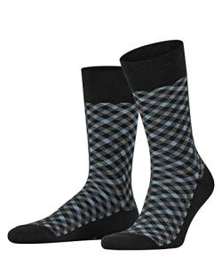 FALKE Herren Socken Smart Check M SO Baumwolle gemustert 1 Paar, Schwarz (Black 3000), 43-46 von FALKE